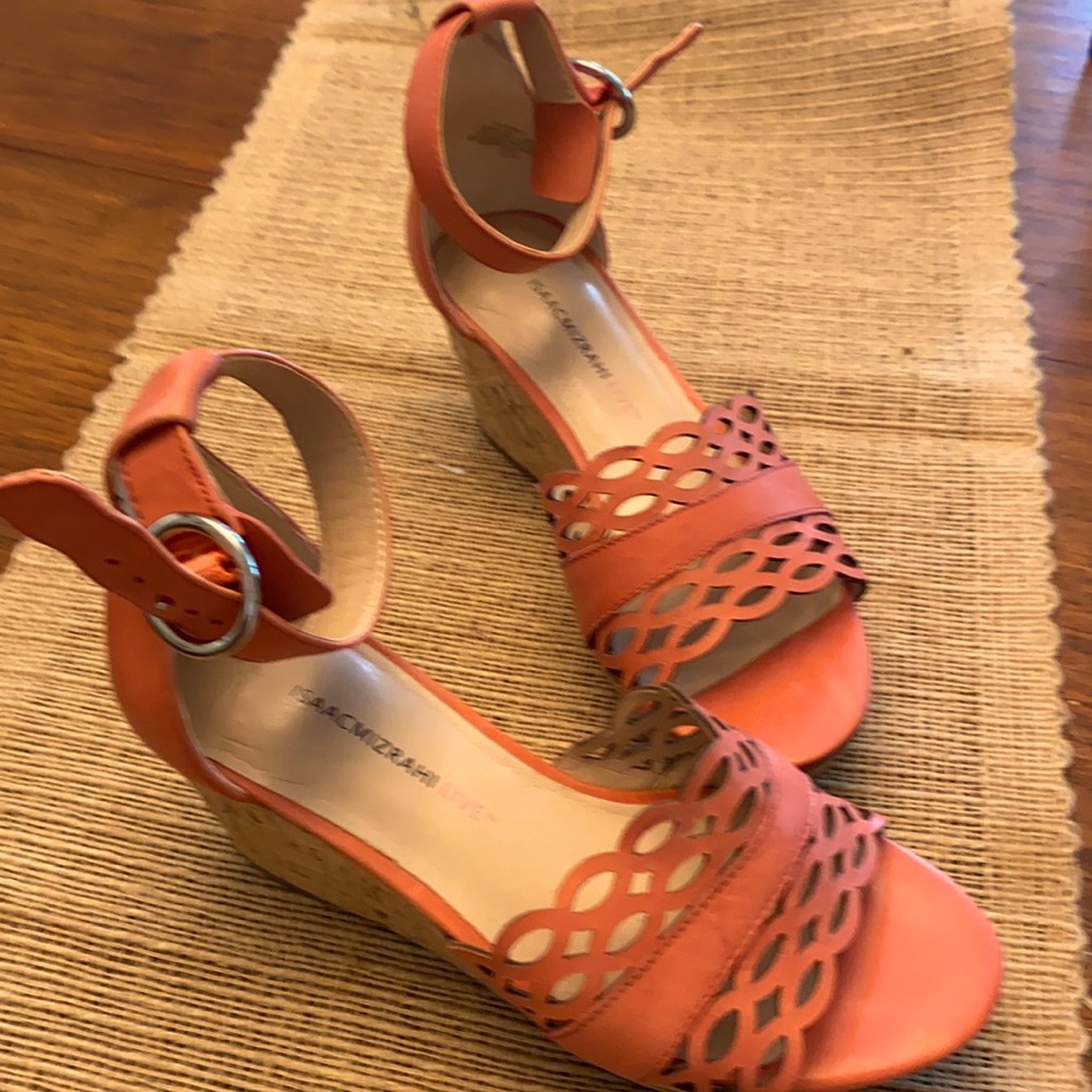 Isaac coral wedges.  Like new.